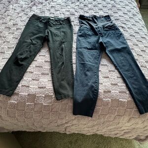 Maternity Black, Dark Blue , and Jean Pants Bundle